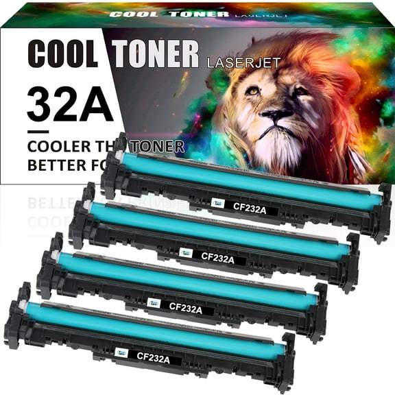 Cool Toner Compatible Drum Unit Replacement for HP 32A CF232A High Yield (Black, 4-Pack)