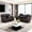 Brown01, variant on Gewnee Brown 2-Piece Living Room Recliner Sofa Set,Air Leather Upholstery