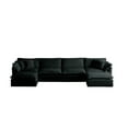 thumbnail image 5 of Llinc Store Chenille 4-Seater Modular Sofa with Footrest, 4 Seater U-Shaped Sectional Couch with 2 Ottoman for Living Room, Black, 5 of 5