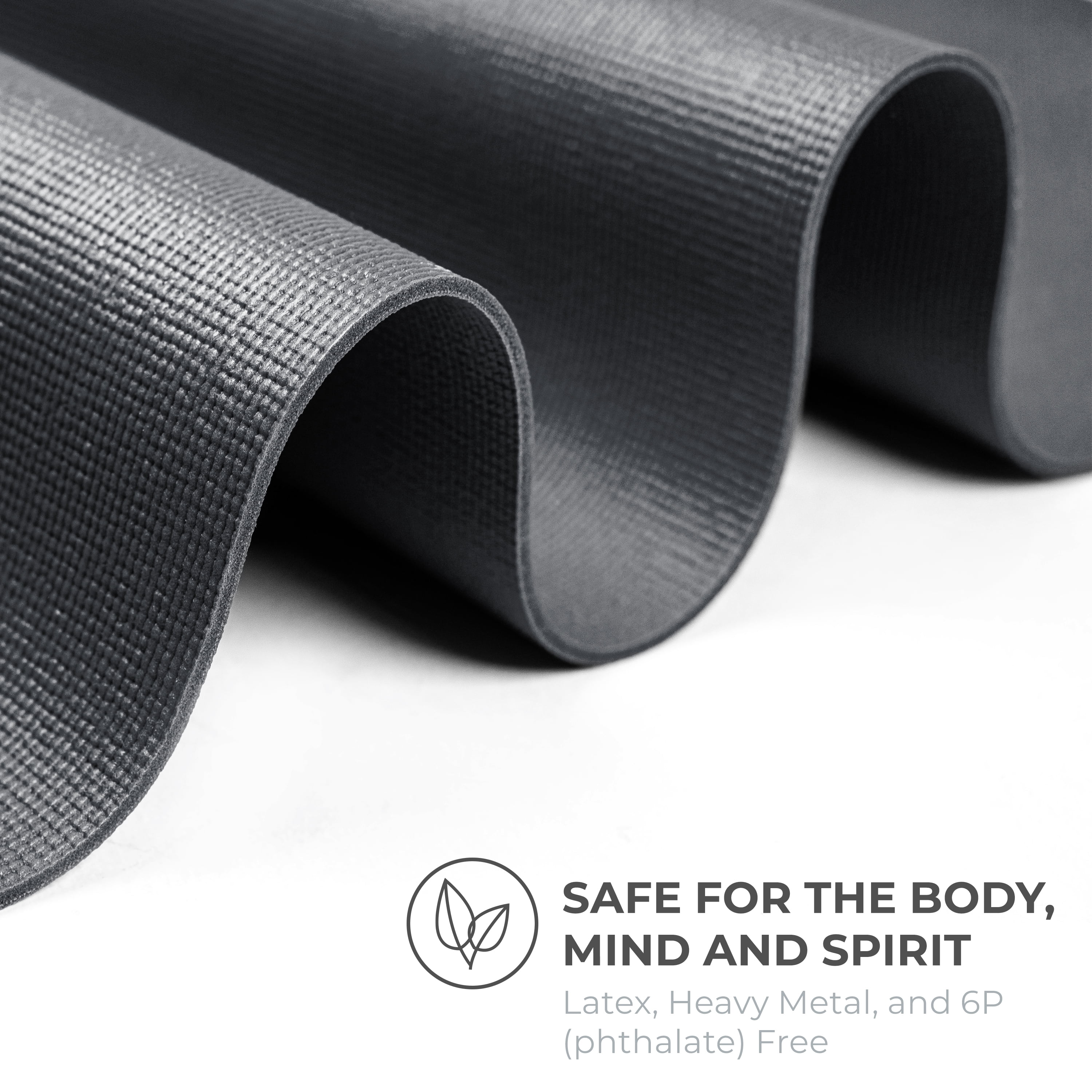 Ascend Thick Yoga Mat Roll (24"x 6mm x 50 ft) (Charcoal)