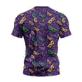 thumbnail image 4 of Resicozy Mardi Gras T-Shirt for Men 2026 Funny Printed Holiday Casual Shirt Fashion Crewneck Short Sleeve Shirts Dark Purple XL, 4 of 5