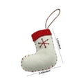thumbnail image 4 of Cheapark Felt Christmas Cartoon Ornaments - Tree Decor with Wooden Accents, Socks Themed Small Accessories, 4 of 6