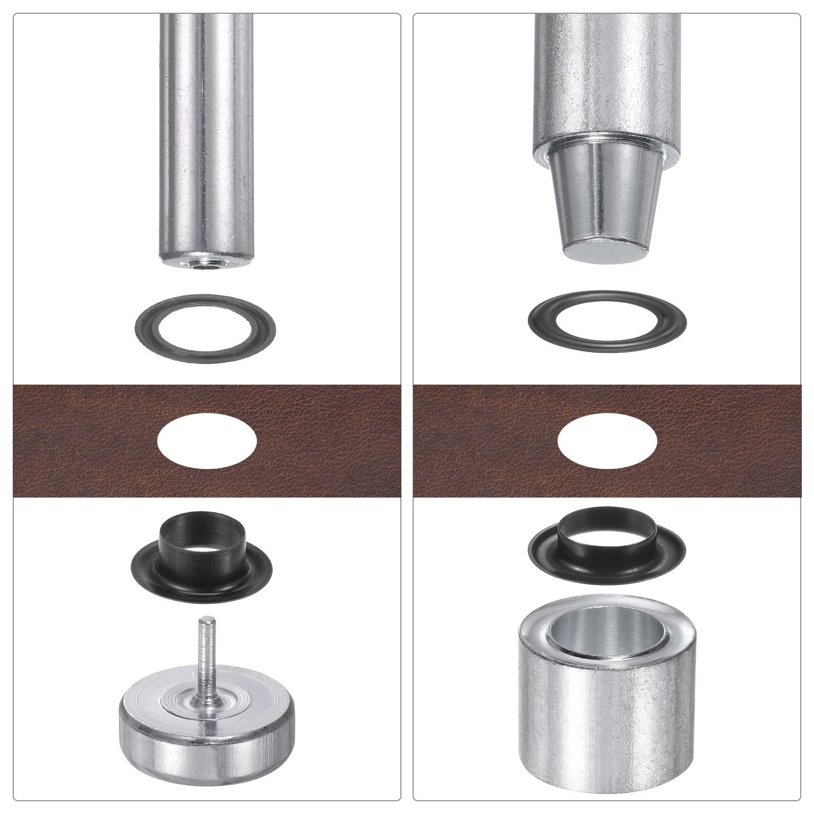 Eyelet Hole Punch Die Tool 17mm/0.67" Leather Hollow Puncher 16mm Installation Tool with Base for Fabric Crafts
