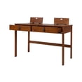 thumbnail image 7 of Memomad Bali Modern Home Office Desk with Drawers and Smart Storage for All Ages (47in Width, Caramel Brown Wood), 7 of 7