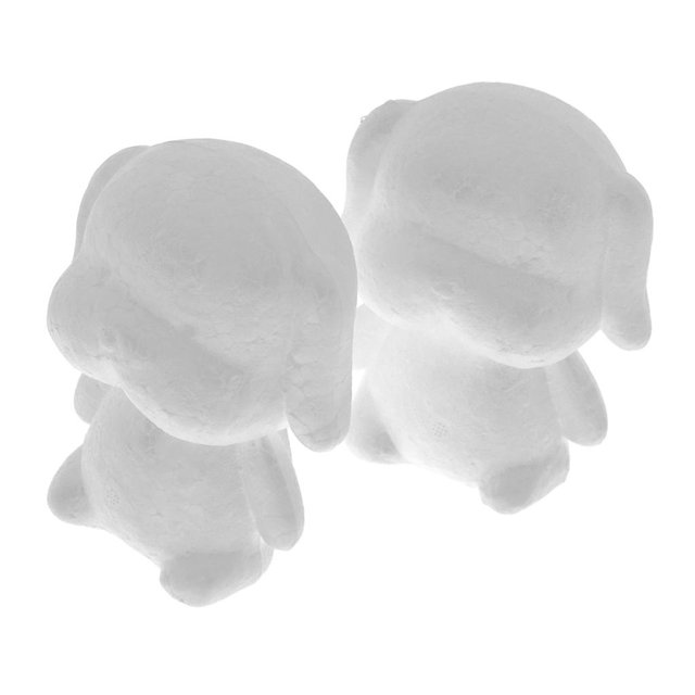 2 de espuma blanca para manualidades de poliestireno para perros, decoración artística, de espuma para arte, manualidades, hogar, proyecto