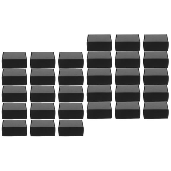 2 Pieces Shipping Mailing Carton Paper Wrapping Box 7.50X7.00X3.00CM Black