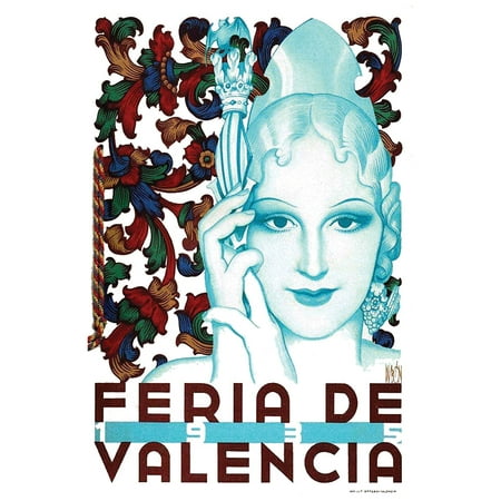 Spain - Valencia - 1935 - Vintage Travel Poster (12x18Inches)