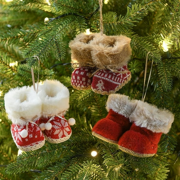 Christmas Boots Hanging Christmas Decor Christmas Plush Ornament Gnome Boot Ornaments Christmas Tree Boot Ornaments Xmas Tree Plush Pendant Christmas Plush Decoration