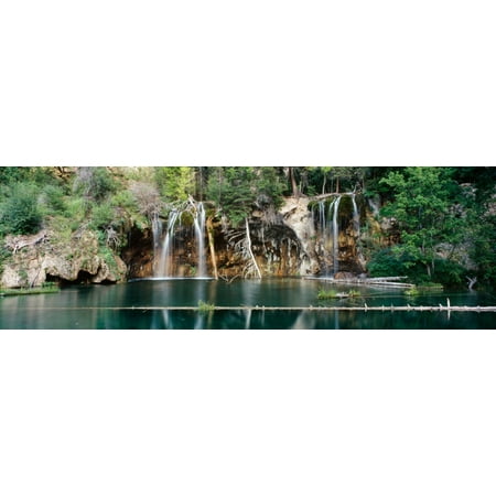 Waterfall in a forest Hanging Lake White River National Forest Colorado USA Poster Print by Panoramic Images (36 x