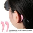 thumbnail image 5 of 20 Pairs Glasses Ear Grip Silicone Elastic Ear Hook Eyewear Retainer, Pink, 5 of 7