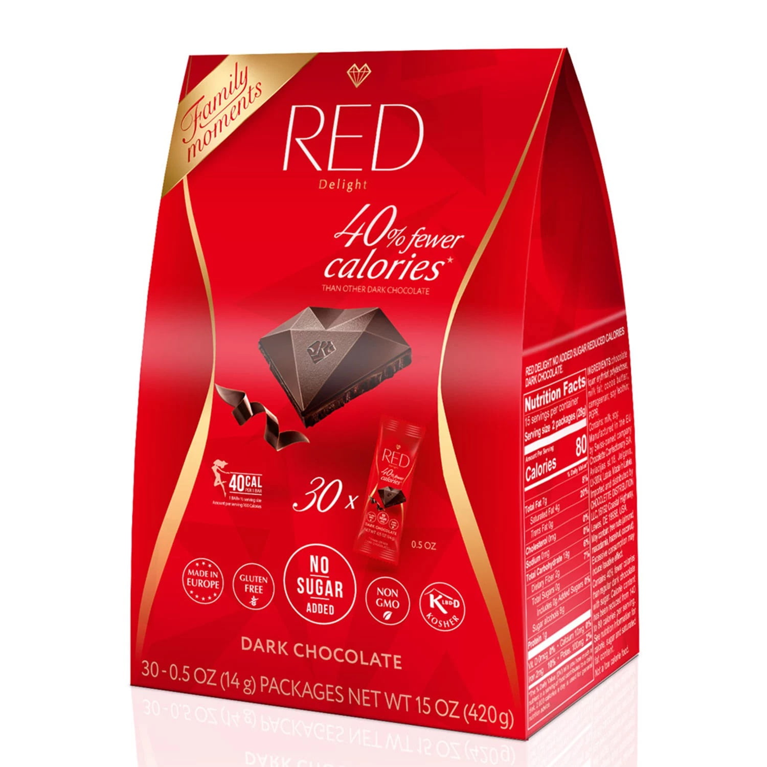toilet Smelte Kostumer RED Delight Dark Chocolate, 15 Ounce Bag (30 Pieces) - Walmart.com