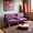 Purple, variant on BSHTI 74.4" Futon Sleeper Sofa Bed with Drop-Down Middle Back & 2 Cup Holders – 3-Position Adjustable Backrest, Linen Upholstery, Chrome Metal Legs, for Home, Office, Guest Room,Purple