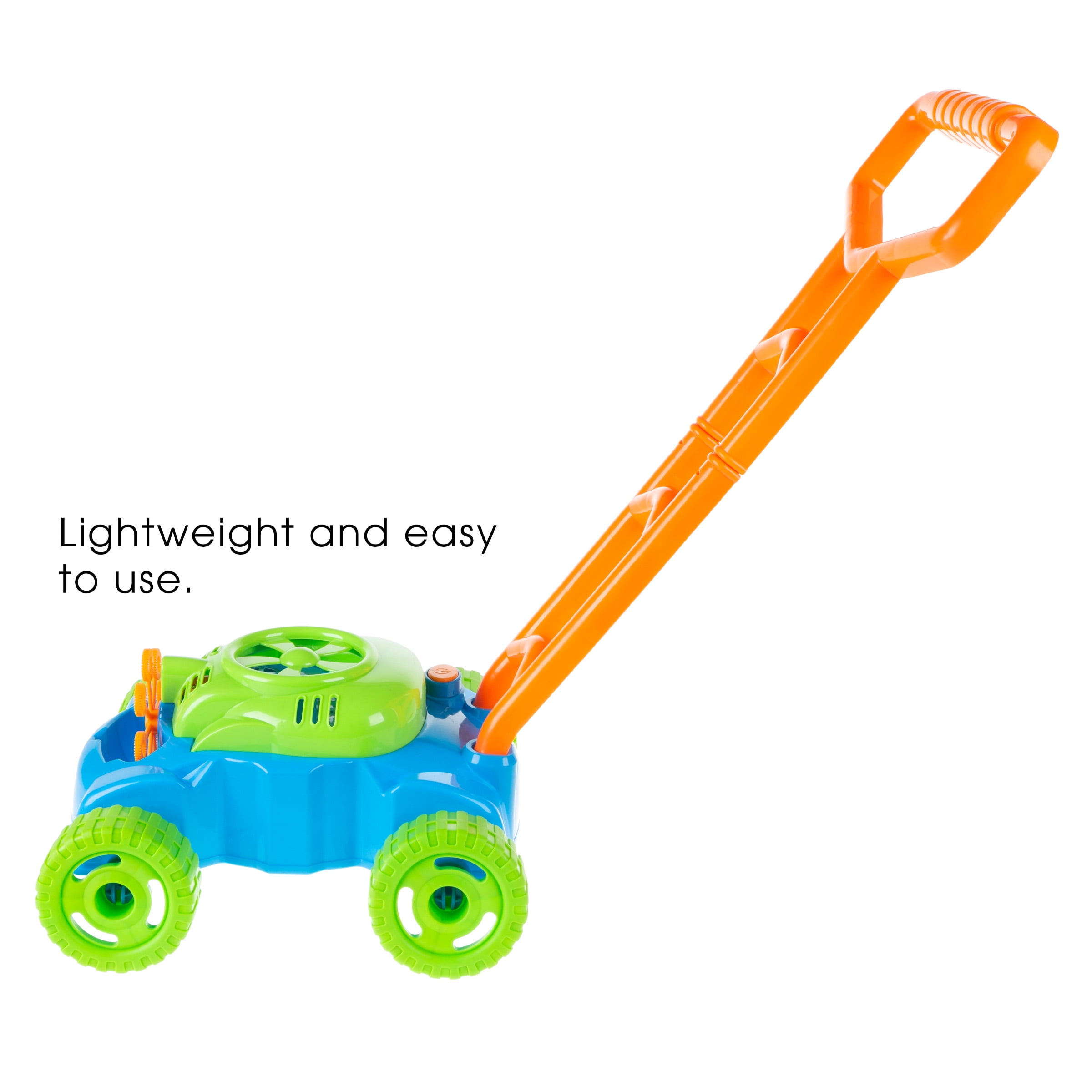 Childs lawn mower cheap that blows bubbles