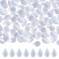 thumbnail image 1 of 150Pcs Transparent Spray Painted Glass Charms AB Color Plated Frosted Teardrop Clear AB 9x6x6mm Hole: 1mm, 1 of 6