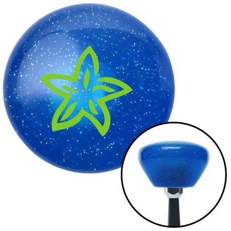 American Shifter Green Starfish Blue Retro Metal Flake Shift Knob with M16 x 1.5 Insert Shifter Auto Brody