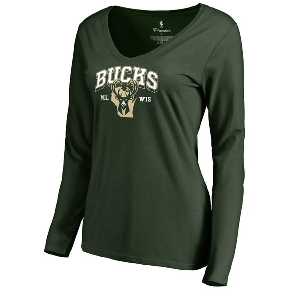 Women's Milwaukee Bucks Green Wisconsin Basketball Hometown Collection Long Sleeve T-Shirt