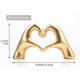thumbnail image 4 of Escultura Lynagert de manos en forma de corazón pequeña, decorativa dorada, 4 of 7