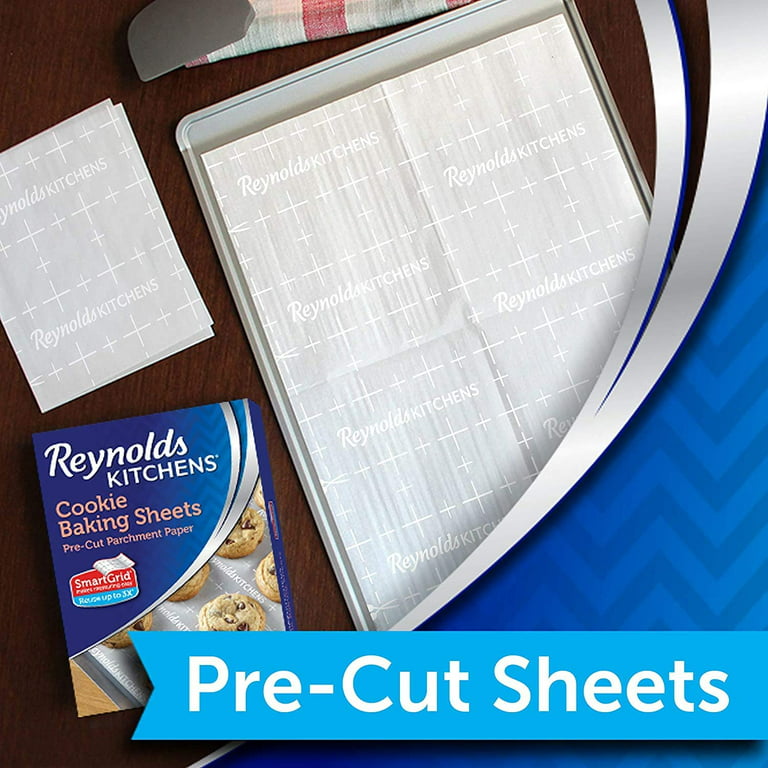 REYNOLDS KITCHENS COOKIE BAKING SHEETS ( PRE-CUT PARCHMENT PAPER ( 2 pack )