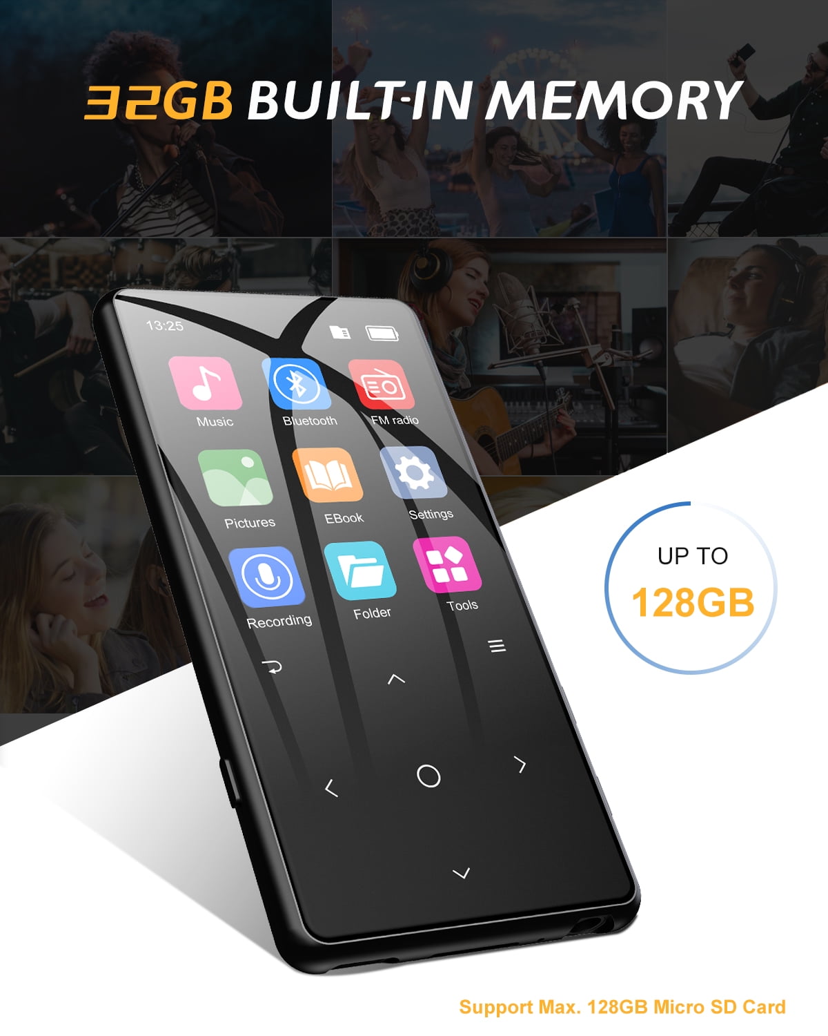 MECHEN D51 32GB Portable MP3 Player with Bluetooth Kuwait Ubuy