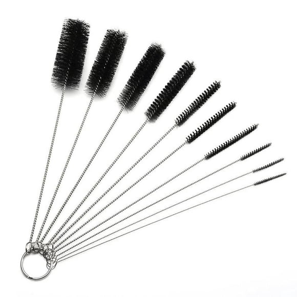 EIGTHTAIL 10pcs Drinking Straw Cleaner Brush Kit 8.2inch Long Straw Cleaners Nylon Pipe Tube Cleaning Brush Straw Brush Variety Pack Tube Brushes Pipe Cleaner for Drinking Straws Key