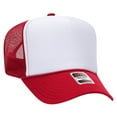 thumbnail image 3 of In Blondes We Trust Red & White Trucker Hat, 3 of 4