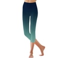 thumbnail image 6 of Capri Leggings for Women, Audhol Women's Soft High Waist Leggings for Workout Athletic Running 3/4 Stretch Yoga Pants Womens Capri Leggings Mint Green M, 6 of 7