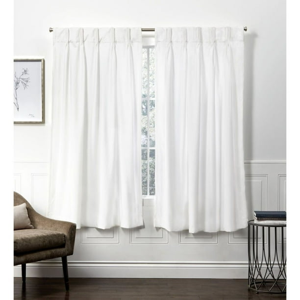 Exclusive Home Velvet Heavyweight Pinch Pleat Curtain Panel Pair