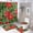 Color, variant on Red Roses Floral Seamless Pattern Shower Curtain Set 4PCs with Hooks Waterproof Bathroom Toilet Mat Lid Decor