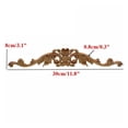 thumbnail image 2 of Wooden Carved Onlay Appliques, Long Wood Carving Decal Unpainted Trim for Furniture Bed Door Cabinet Decor, 2 of 7