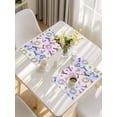 thumbnail image 5 of Pink Purple Hummingbird Placemats Set of 4, Spring Watercolor Flowers Leaf Plant Placemats for Dining Table, Place Mats for Kitchen Tabletop, Waterproof Wipeable Dining Table Mats Set, 5 of 9