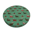 thumbnail image 6 of Uemuo Christmas Dachshund Pattern Round Bar Stool Seat Covers Washable Stool Cushion Slipcover Elastic Bar Chair Covers-13 inch, 6 of 7