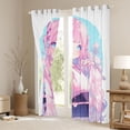 thumbnail image 3 of Feelyou Pink Tokyo Curtains Pack of 2 (42x84 Each), Japan Anime Girl Curtains Blackout, 3 of 6