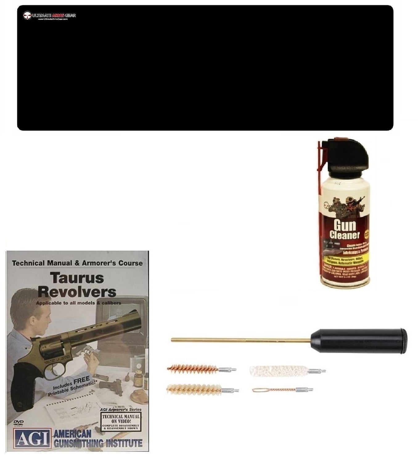 AGI DVD Armorer's Course Taurus Revolvers + Ultimate Arms Gear Gunsmith & Armorer's Cleaning Bench Gun Mat + Compact... by