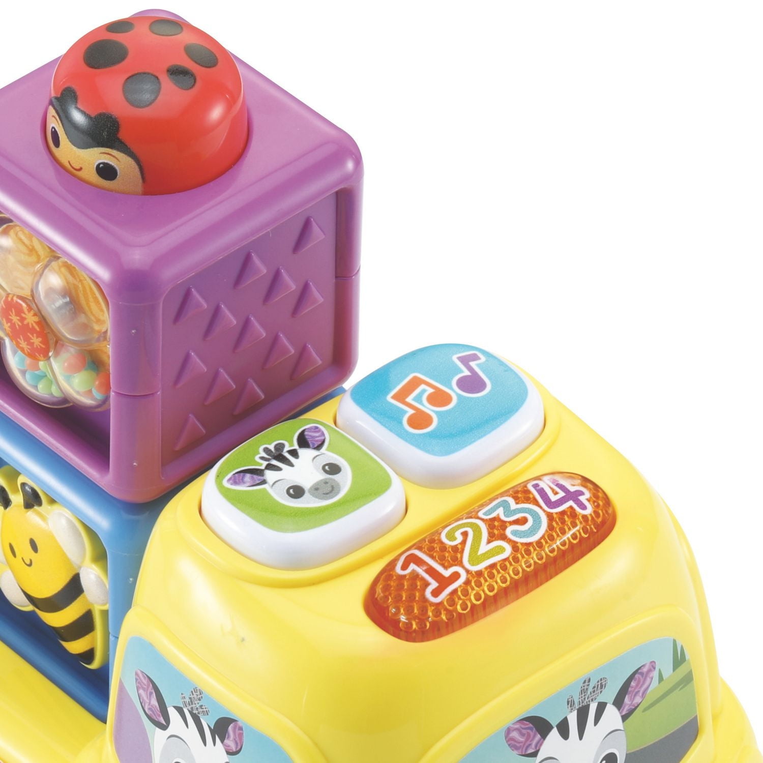 VTech Beep & Go Blocks Truck With Four Interactive Blocks - French Version, 6+ Months