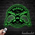thumbnail image 4 of Handmadetneonsign Personalized Barber Shop Metal Wall Art LED Light, Hairstylist Sign Home Decor, 4 of 5