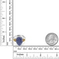 thumbnail image 3 of Gem Stone King 7.82 Ct Pear Shape Blue Lapis Yellow Citrine 925 Sterling Silver Ring (Size 8), 3 of 5