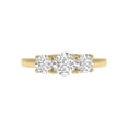 thumbnail image 2 of TimeLe$$ Classics 1 Carat TW Round Cut Lab Grown Diamond Three Stone Engagement Ring in 14K Yellow Gold (Ring Size: 7.5), 2 of 6