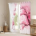 thumbnail image 3 of jejeloiu Abstract Cherry Floral Black Out Curtains,Pink Splashing Ink Curtains Pack of 2 (42x63 Each),Modern Aesthetic Art Bedroom Curtains For Teens,Microfiber Bedroom Decor, 3 of 6