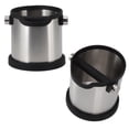 thumbnail image 4 of Coffee Grounds Knock Box, Dishwasher Safe Round Anti Skid Bottom Large Capacity Coffee Knock Box Stainless Steel  For Bars, 4 of 8