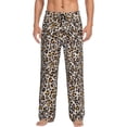 thumbnail image 2 of Picia Leopard Mens Soft Woven Cotton Elastic Waistband Sleep Pajama Pant Lounge Sleep Pant With Pockets And Drawstring-X-Large, 2 of 9
