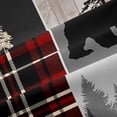 thumbnail image 5 of Rustic Deer Bear Curtains , Rustic Lodge Patchwork 30%-50% Blackout Curtains Vintage Woodland Animal Curtains & Drapes 38"Wx54"L, Adventure Camping Buffalo Plaid Window Curtains Farmhouse Decorations, 5 of 6