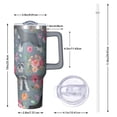 thumbnail image 2 of OBREWU Schnauzer and Flower Tumbler with Handle and Lid,Schnauzer and Flower 40oz Double Wall Vacuum Insulated Tumbler,Cups Gift for Women and Men, 2 of 7