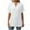 White, variant on Npasoilc Summer Shirts for Women Back Pleated Hem Side Slit Rolled Short Sleeve V-neck Blouse Soft Breathable Pullover Tops Casual Loose Daily T-Shirts