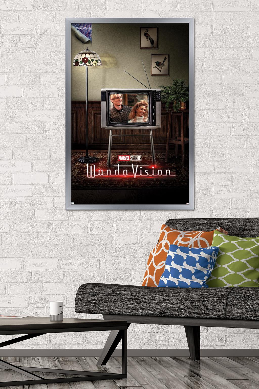 Marvel WandaVision - 80's One Sheet Wall Poster, 22.375" x 34", Framed
