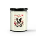 thumbnail image 3 of Happy Valentine's Day Boston Terrier holding flowers Soy Wax Candle Gentleman Dog Lover Gifts 16oz White Vanilla Candle - 03005, 3 of 5