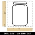 thumbnail image 2 of Empty Fillable Glass Mason Jar Self-Inking Rubber Stamp Ink Stamper - Black Ink - Small 1 Inch, 2 of 7