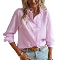 thumbnail image 4 of Baywell Womens Button Down Shirt Office Long Sleeve Work Blouses Tops Lightweight Dress Shirts, 4 of 8
