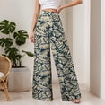 thumbnail image 2 of DHFJKG Women's Boho Pants High Waisted Wide Leg Floral Printed Flowy Palazzo Summer Beach Vacation Clothes Soft Trousers, 2 of 7