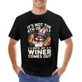 thumbnail image 7 of It's Not The 4th of July Until My Wiener Comes Out Men's Cotton Short Sleeve HD Print Tee for Casual T-Shirt Crew Neck Top Black 3XL, 7 of 7