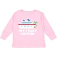 thumbnail image 3 of Inktastic My First Cruise with Cruise Ship and Palm Trees Boys or Girls Long Sleeve Toddler T-Shirt, 3 of 5